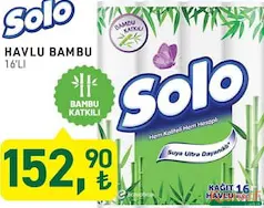 SOLO KAĞIT HAVLU BAMBU 16'LI SOLO KAĞIT HAVLU BAMBU 16'LI